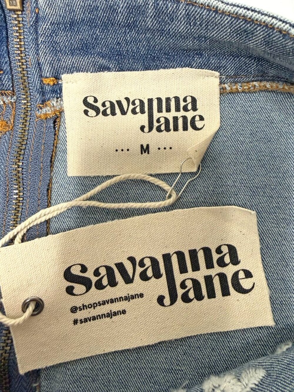 *NEW* Savannah Jane Desert Rose Embroidered Denim Mini Skirt - Picture 9 of 12